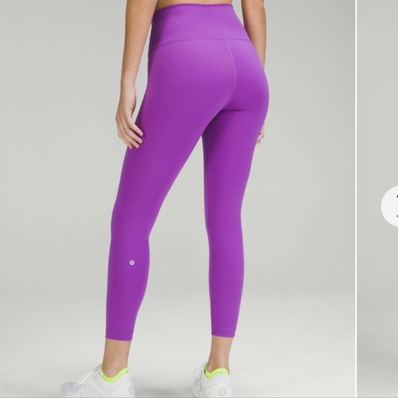 Lululemon Wunder Train High Rise Tights 25" In Moonlight Magenta Size 4 - Picture 2 of 5